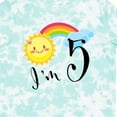thumbnail image 4 of Inktastic I'm 5 Fifth Birthday Sun Rainbow Boys or Girls Toddler T-Shirt, 4 of 5