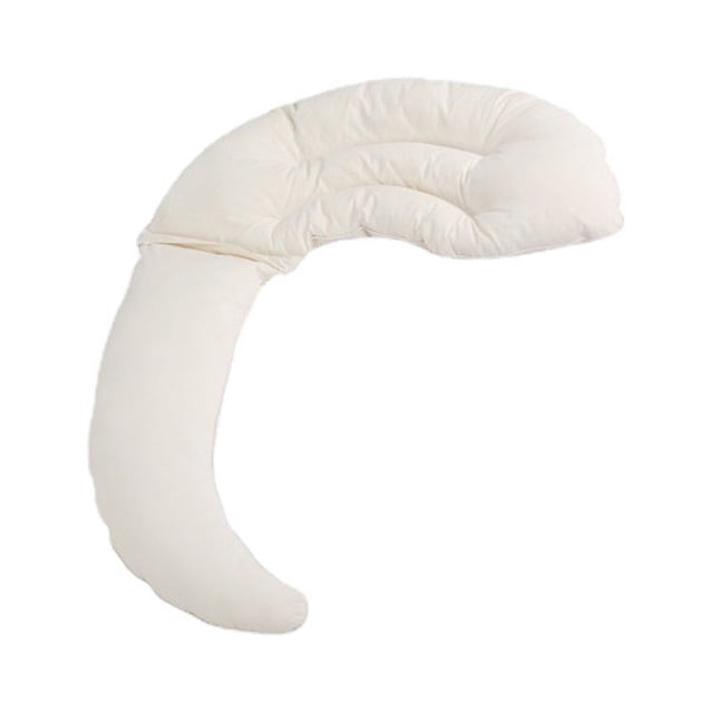 Curve Long Toddler Kids Body Pillow para dormir, Moon Shape Soft Child Hug Sleep Pillow, Funda de almohada de algodón orgánico Lavable Transpirable Cuna Almohadas