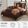 thumbnail image 7 of Lanco Polyester Comforter Set, King, Brown, 7-Pieces, 7 of 7