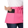thumbnail image 3 of Delantal Chef Works para camarera unisex, color rosa intenso, talla única, 3 of 4