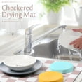 thumbnail image 5 of Coffee Mat Checkered Dish Drying Mat for Kitchen Counter Coffee Bar Vintage Buffalo Dish Pad Absorbent Kitchen Drying Mat for Bar Station Accessories Easy Clean(Beige,12 x 19.5 Inches), 5 of 6