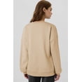 thumbnail image 2 of Women's Apricot Drop Shoulder Fleece Lined High Low Sweatshirt | [ZhiHiMeRi] | (US 4-6)S, 2 of 12