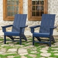 thumbnail image 6 of Garpans Adirondack Chairs Set of 2 All Weather Outdoor Adirondack Chair HDPE Outdoor Chair for Patio Front Porch Pool Garden Deck Fire Pit Outside, Navy Blue, 6 of 10