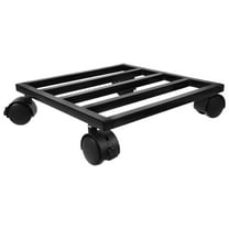 MIPCASE Black Metal Plant Stand with Wheels for Indoor and Outdoor Heavy Duty Use