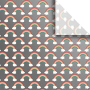 Jillson Roberts 20" x 30" Printed Gift Tissue for Birthdays, Wine Bags, Weddings, Over The Rainbow Silver, 48 Folded Sheets