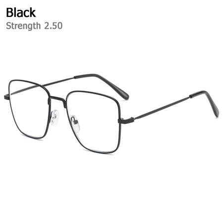 Vision Care Vision Diopter Progressive Multifocal Metal Readers Eyeglasses Reading Glasses Presbyopia Glasses Computer Goggles BLACK STRENGTH 2.50