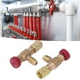 thumbnail image 1 of Refrigerant 2PCS Refrigeration Control Valve 1/4SAE Male Thread 5/16SAE Female Thread Refrigerant Charging Valve Adapter for R410A, 1 of 7