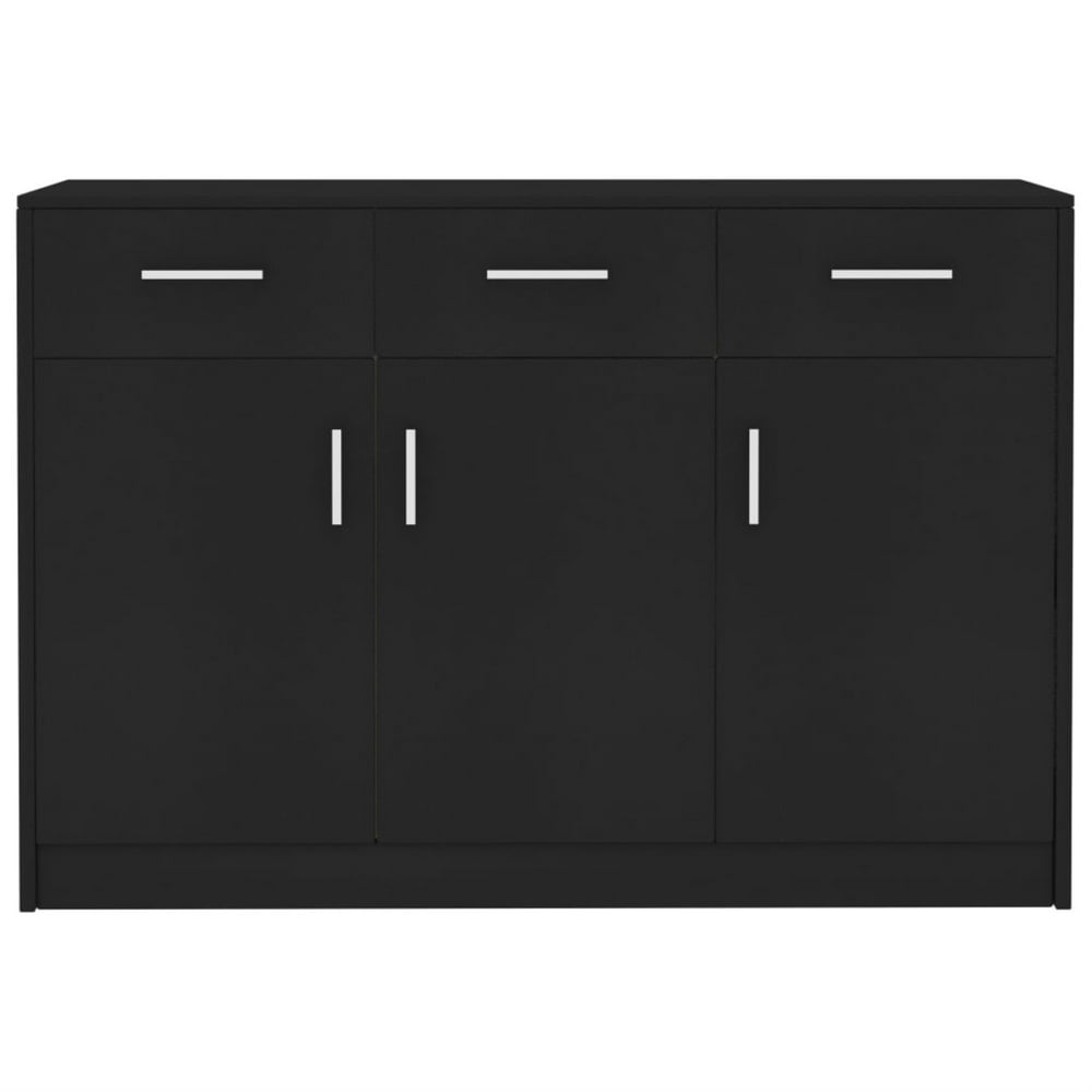 vidaXL Sideboard Black 43.3"x13.4"x29.5" Chipboard