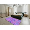 thumbnail image 4 of Ahgly Company Indoor Rectangle Patterned Bright Lilac Purple Area Rugs, 6' x 9', 4 of 6