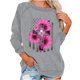 thumbnail image 2 of ICHUANYI Liquidación Mujeres Casual Manga Larga Cuello Redondo Tops Camisas Sueltas Blusa Estampado Sudadera ICHUANYI WER202308233525, 2 of 6