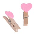 thumbnail image 3 of Pack of 100 Mini Wooden Pegs Heart Pegs Decorative Wooden Clothes Pegs Decorative Pegs (Pink*100), 3 of 5