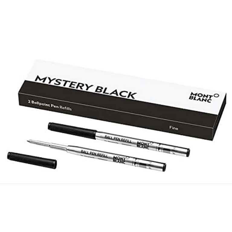 Montblanc 2x1 Fine Ballpoint Pen Refills, Mystery Black, Excludes