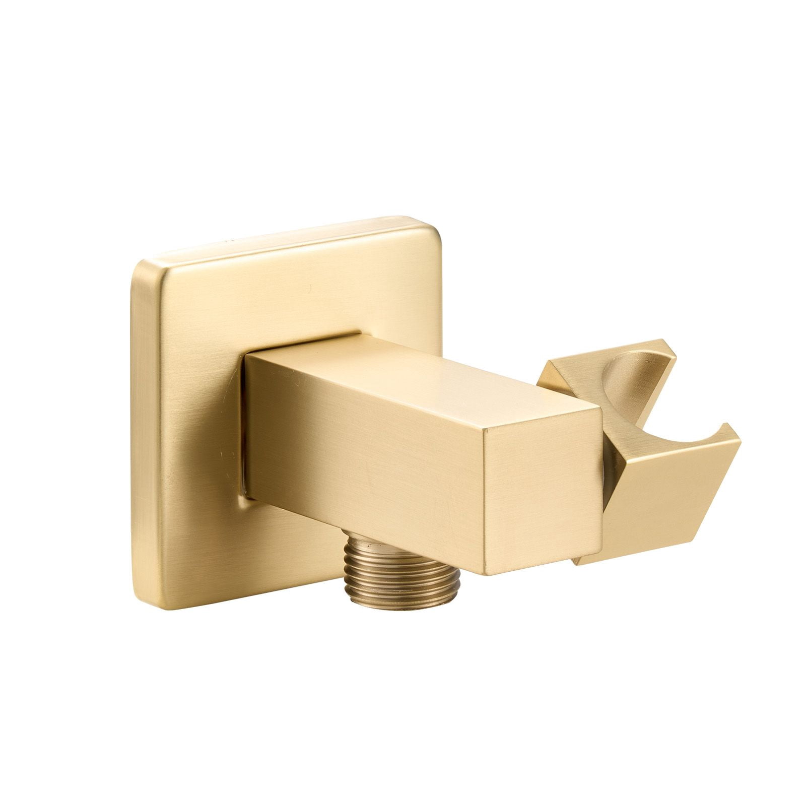 Rainfall Shower System with 12" Square Head, Handheld Spray, Brass Valve, Brushed Gold, for Bathroom Wall Mount