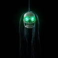 thumbnail image 5 of Outdoor Halloween Decorations Halloween Yard Decor, Long Hair Skull Ghost Prop with Flashing Led Eyes for Porch, Tree, Escape Room, Halloween Ghost Decor, 5 of 8
