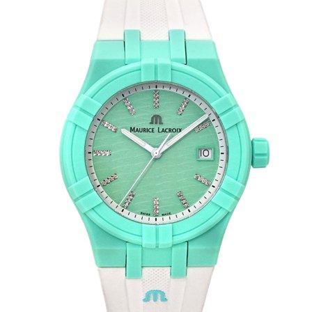 Pre-Owned Maurice Lacroix Aikon Tide AI2008 Men's Quartz Watch with Date, Green