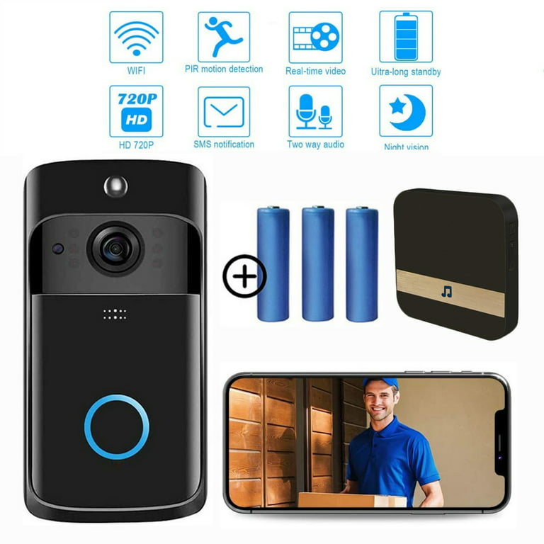 Ring Video Doorbell Wired - Smart WiFi Doorbell Camera with 2-Way Talk,  Night Vision and Motion Detection in the Video Doorbells department at
