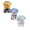 6pcs Baby Boys Summer Outfits-Yellow+Light Blue+Khaki, variant on Gerichy Toddler Boy Summer Clothes Short Sleeve Dinosaur T Shirt Cartoon Shorts 1t 2t 3t 4t 5t 6t Baby Outfits Clothing Set 6 Pieces