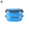 thumbnail image 1 of AMERTEER HLONK 2 Layer Rectangle Stainless Steel Thermal Lunch Box Food Storage Container, 1 of 10