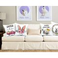 thumbnail image 3 of Easter Pillow Covers Set of 4 Rabbit Pink Truck Egg Decorative Pillow Case Bunny Ear with Flowers Cotton Throw Cushion Cover for Home Office Sofa Bed Couch 16x16 Inch, 3 of 6