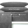 thumbnail image 6 of Martex Easy Living 3-Piece Twin Microfiber Sheet Set | Brushed Soft Easy Care | Gray Crosshatch, 6 of 9