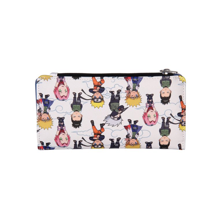 Naruto Shippuden Chibi Figures Snap Closure Faux Leather Wallet