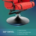 thumbnail image 5 of HomCom Adjustable & Ergonomic Swivel Gaming Chair, Red and Black, 5 of 10