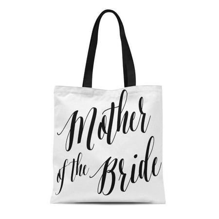 ASHLEIGH Canvas Tote Bag Bridesmaids Script Mother of the Bride Wedding Best Party Reusable Handbag Shoulder Grocery Shopping (Best Of The Script)