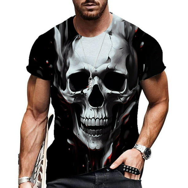 Men's Rose Graphic T Shirt 3D Print Fashion Tee Comfortable Soft