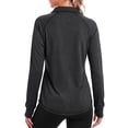 thumbnail image 3 of Rosvigor Plus Size Sweatshirts for Women Quarter Zip Pullover Casual Long Sleeve Shirts Loose Pullover Sweatshirts with Thumb Holes, 3 of 8