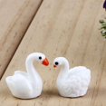 thumbnail image 3 of Billuyoard Cisne blanco decoración en miniatura del hogar modelo Animal estatuilla escritorio estantería DIY Decoración del hogar blanco 2*2.5 cm, 3 of 6