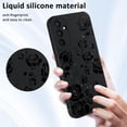 thumbnail image 5 of Compatible with Samsung Galaxy S25 Case,Cute Rose Flower Butterfly Cool Black Solid Design,Soft Silicone Slim Thin Girly Phone Case Protective Shockproof Cover for Women Girls-Rose, 5 of 15