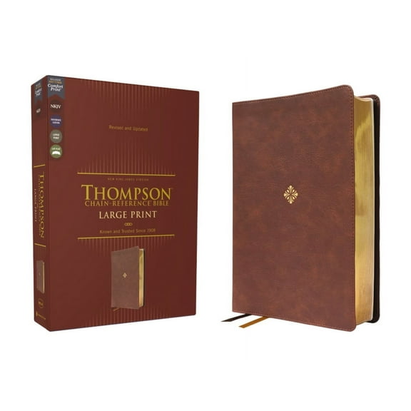 Nkjv, Thompson Chain-Reference Bible, Large Print, Leathersoft, Brown, Red Letter, Comfort Print, (Hardcover)
