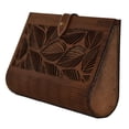thumbnail image 2 of Bolsa Clutch Rectangulo de Hojas Nogal Forro Beige Borse Della Vittoria Clutch, 2 of 3