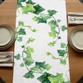 thumbnail image 5 of Table Runners 72 Inches Long Dress Scarves, Country Leaves Farmhouse Kitchen/Dining Table Runner, Coffee Tablerunners, Watercolor Green Leaf Branches Vine Botanical 13x72 Inch, 5 of 9