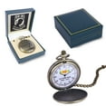 thumbnail image 2 of Bronze POW MIA Ornate Men's Pocket Watch & Chain Vietnam War Nam Veteran Gift, 2 of 6