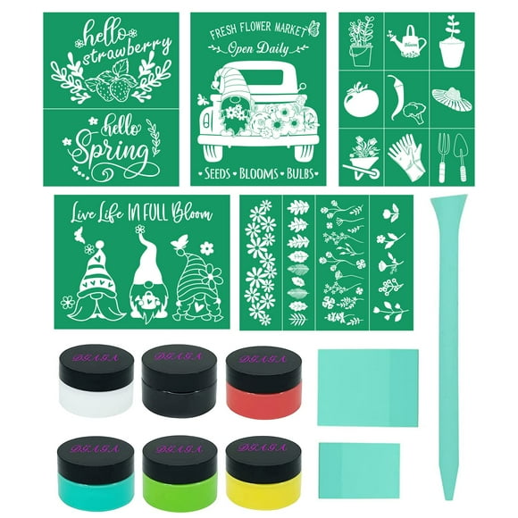 Silk Screen Stencils - Adhesive, Reusable Mesh for DIY Home Decor, Wood Signs, Fabric & Garden Chalk Paste Paint