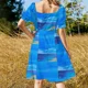 thumbnail image 5 of Vestido de manga corta Blue Skies and Sandy Shores vestido suelto de verano vestidos de lujo vestido de verano para mujer, 5 of 7