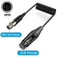 thumbnail image 2 of XLR 3Pin Female to Mini XLR 4Pin Female Amplifier Audio Mixer Mini Microphone Camera Audio Cable, 2 of 5