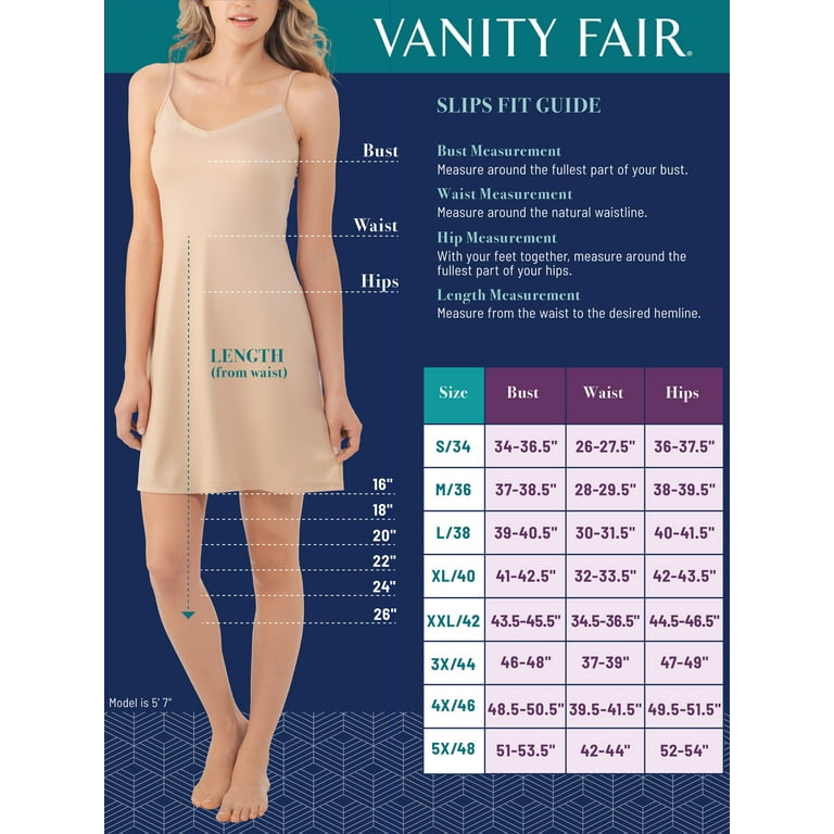 Vanity Fair Women's Anti-Static Nylon Full Slips for Under Dresses (S-5XL)