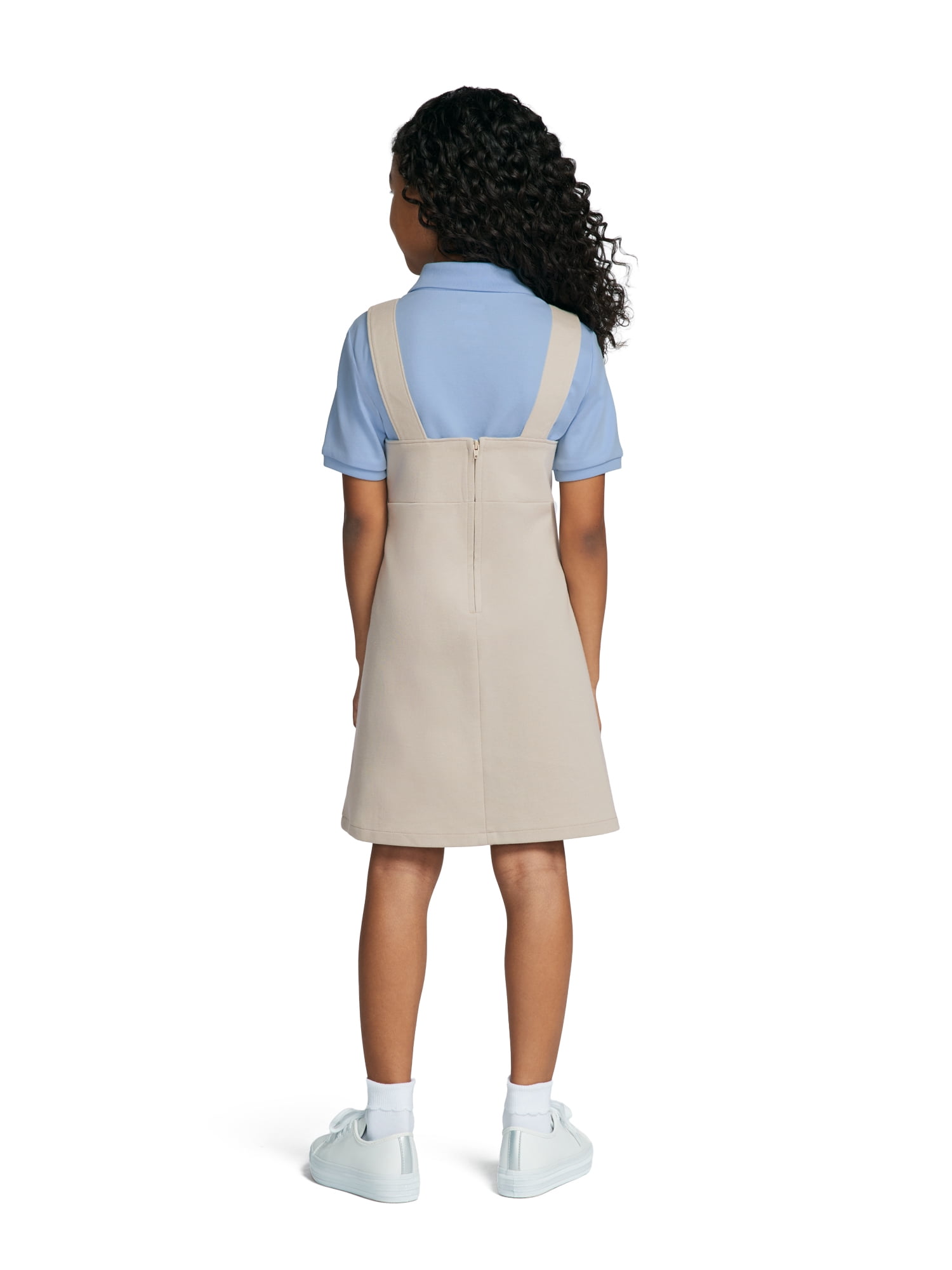 Wonder Nation Girls School Uniform Knit Jumper Dress, Sizes 4-16