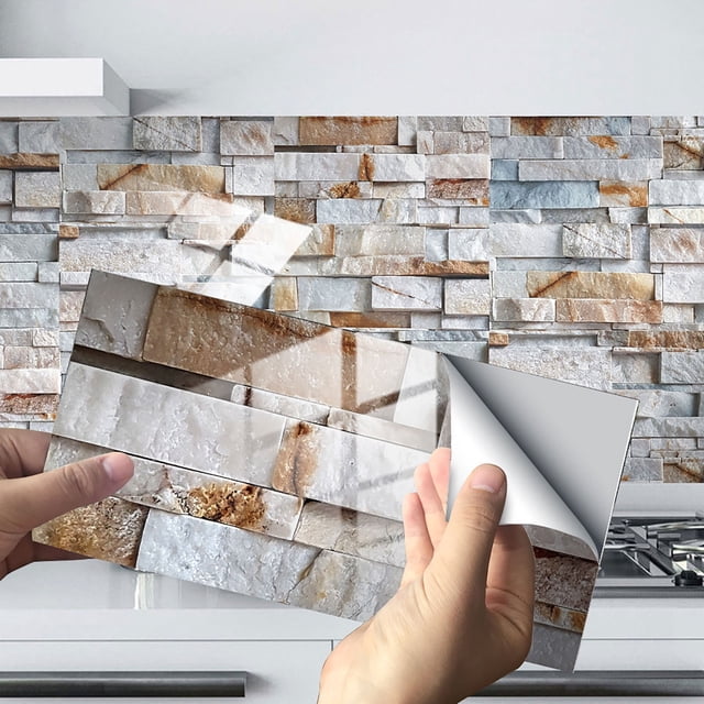 12 PCS Crystal Tile Stickers DIY Waterproof Self-Adhesive Wall Stickers Decor