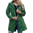 thumbnail image 1 of Chaqueta ligera impermeable para mujer, gabardina para exteriores con capucha, cortavientos ligero y resistente al viento., 1 of 5