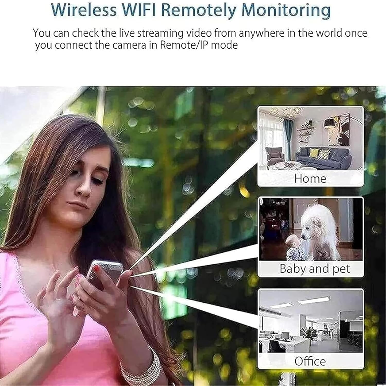 Mini Full HD Security Camera, Small Indoor Outdoor Camera with Remote View, Compatible with Android and iOS, Baby, Pet Monitor, Car Guard