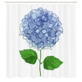 thumbnail image 2 of Ambesonne Hydrangea Shower Curtain, Simple Flower Blooms, 69"Wx75"L, Ceil Blue Fern Green, 2 of 4