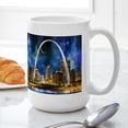 thumbnail image 6 of CafePress - Spacey St. Louis Skyline Mugs - 15 oz Ceramic Large White Novelty Mug, 6 of 6