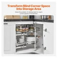 thumbnail image 2 of Blind Corner Cabinet Organizer, 2 Tier Swing Out Shelf, Kitchen Lazy Susan, Soft Close Pull Out System for Corner Cabinets, 2 of 7