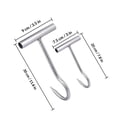 thumbnail image 2 of SKISUNO 2Ud Accesorios Para Freidor De Pavo En T De Acero Inoxidable, 2 of 8
