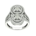 thumbnail image 1 of Araiya Sterling Silver Diamond Cluster Band Ring (3/4 cttw, I-J Color, I2-I3 Clarity), Size 6.5, 1 of 1