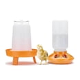 thumbnail image 1 of Top Filling Chick Feeder and Waterer Kit , Chick Feeder and Waterer with 3 Heights Adjustable Legs for Chicks, 1 of 5