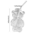 thumbnail image 3 of Bear Straw Cup 2025 – Adorable 11oz Glass Cup, Ideal for Holiday Drinks, Festive Decor & New Year Cheer Moments, 3 of 8